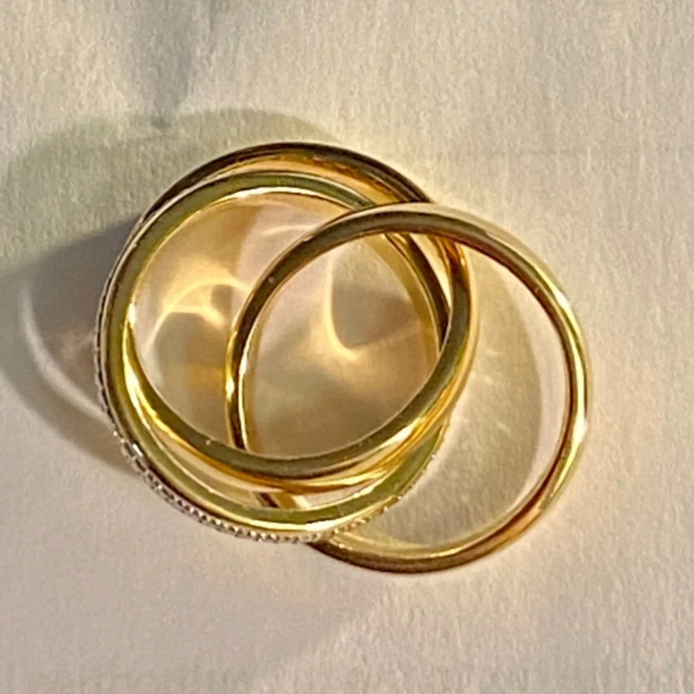 DIAMOND ACCENT 3 STACKED BAND RING - Picture 6 of 13